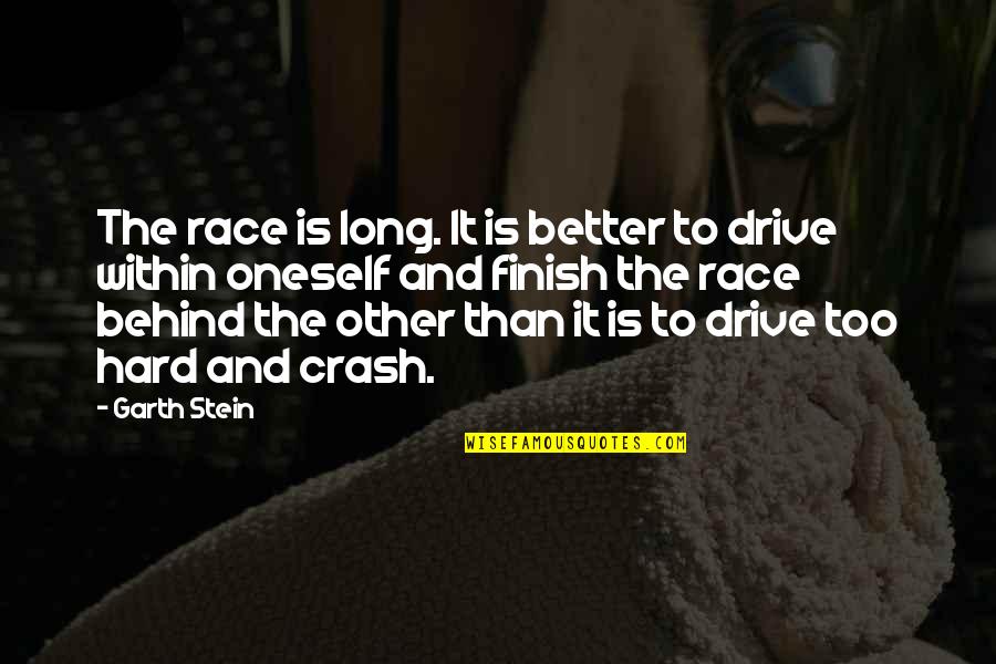 Shioda Inosa Quotes By Garth Stein: The race is long. It is better to Shioda Inosa Quotes By Garth Stein: The race is long. It is better to