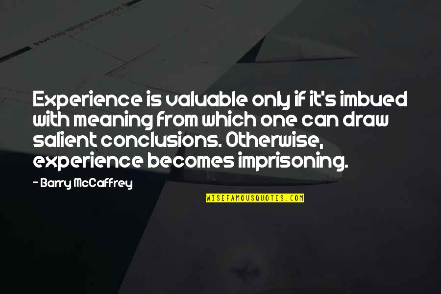 Shiomi Phone Quotes By Barry McCaffrey: Experience is valuable only if it's imbued with