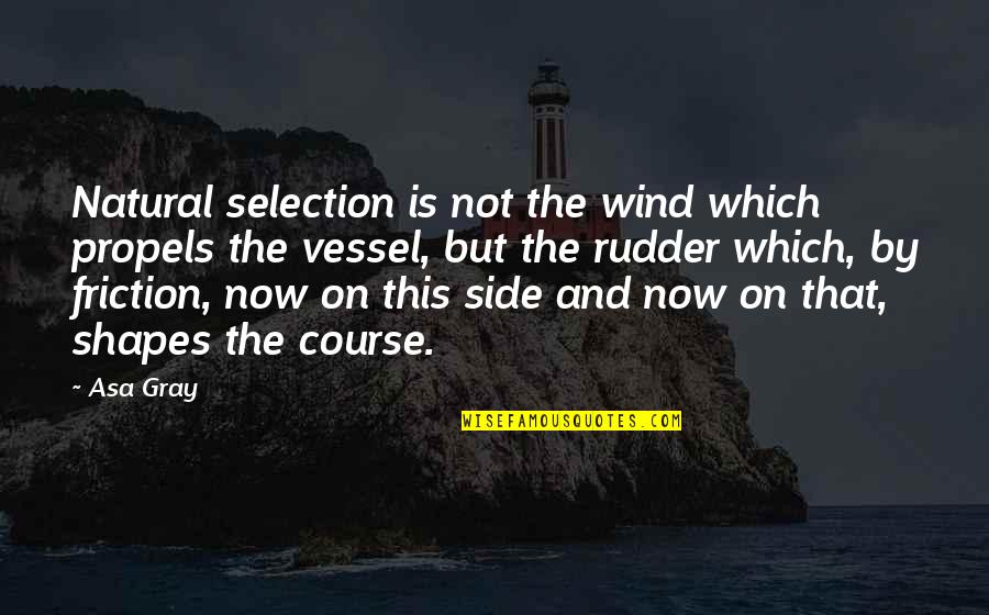 Ship Shape Quotes By Asa Gray: Natural selection is not the wind which propels