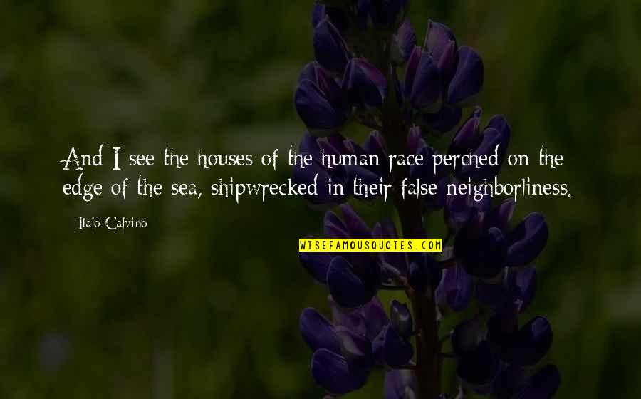 Shipwrecked Quotes By Italo Calvino: And I see the houses of the human