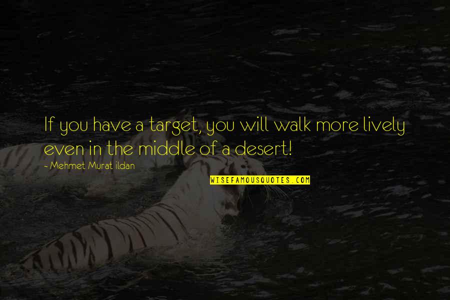 Shirasaki Kaori Quotes By Mehmet Murat Ildan: If you have a target, you will walk