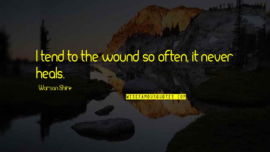 Shire Quotes By Warsan Shire: I tend to the wound so often, it