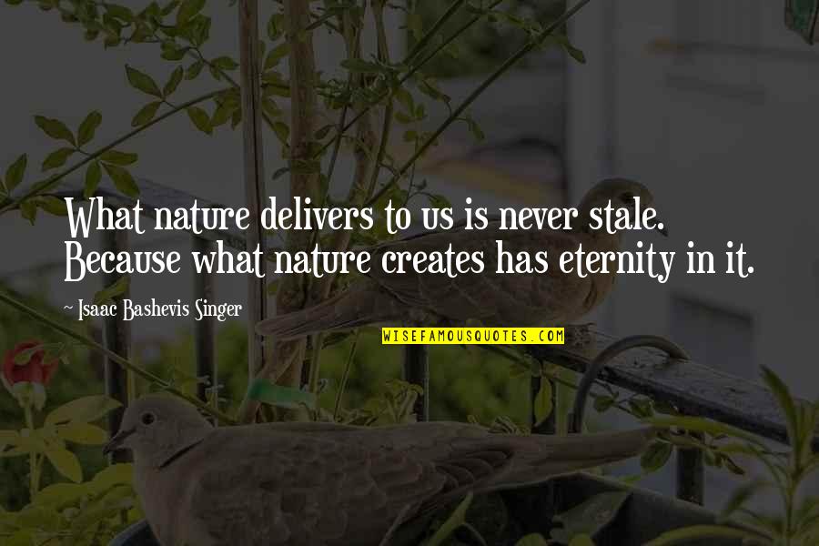 Shiro Quotes By Isaac Bashevis Singer: What nature delivers to us is never stale.