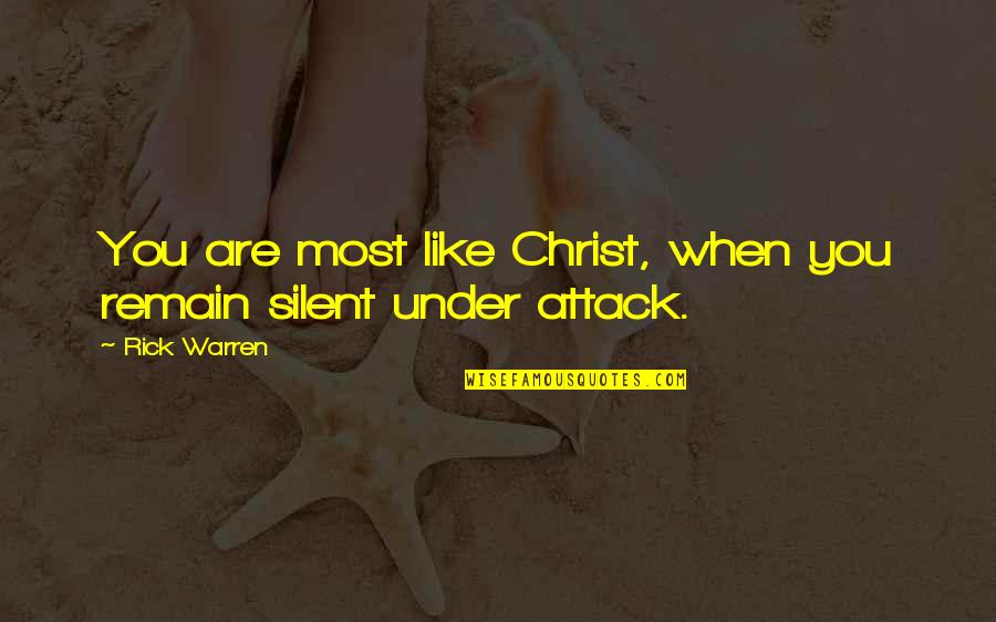 Shirrings Quotes By Rick Warren: You are most like Christ, when you remain