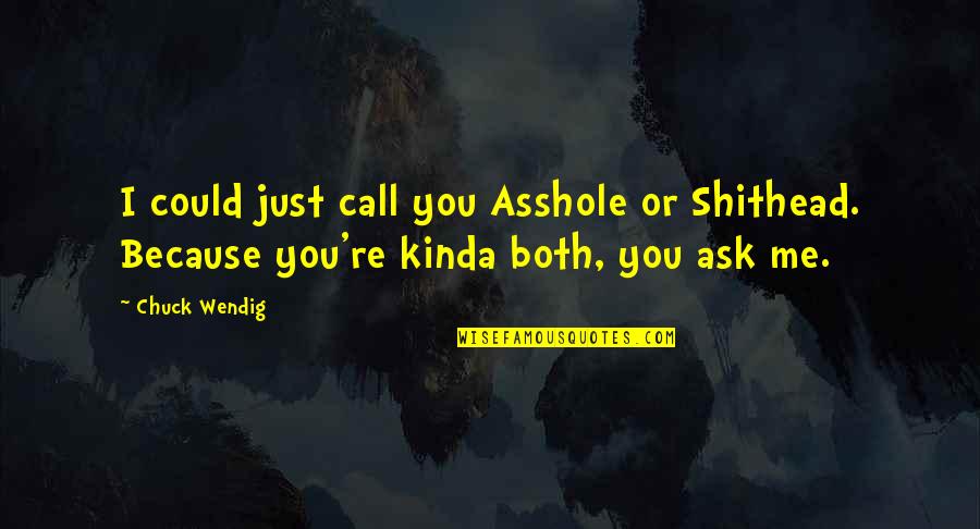 Shithead Quotes By Chuck Wendig: I could just call you Asshole or Shithead.