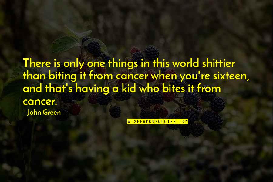 Shittier Quotes By John Green: There is only one things in this world