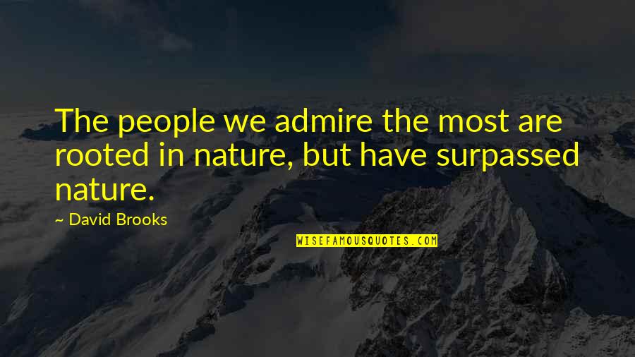 Shivaji Maharaj Coronation Quotes By David Brooks: The people we admire the most are rooted
