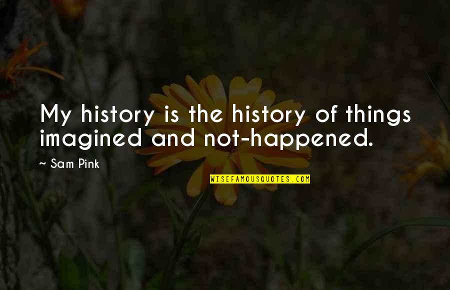 Shivanie Barapatre Quotes By Sam Pink: My history is the history of things imagined