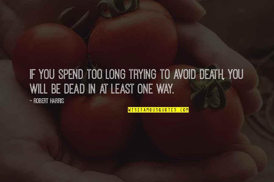 Shkretetirezimi Quotes By Robert Harris: If you spend too long trying to avoid