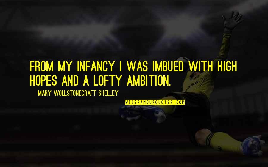Shocketh Quotes By Mary Wollstonecraft Shelley: From my infancy I was imbued with high Shocketh Quotes By Mary Wollstonecraft Shelley: From my infancy I was imbued with high