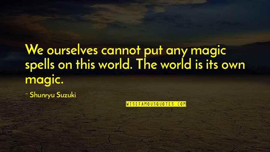Shocketh Quotes By Shunryu Suzuki: We ourselves cannot put any magic spells on Shocketh Quotes By Shunryu Suzuki: We ourselves cannot put any magic spells on
