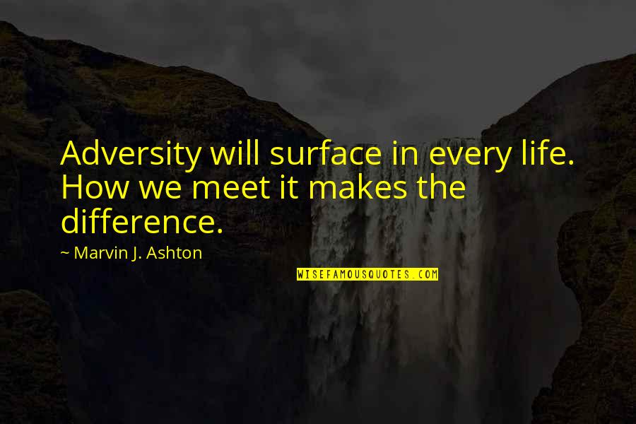 Shoe Designers Quotes By Marvin J. Ashton: Adversity will surface in every life. How we