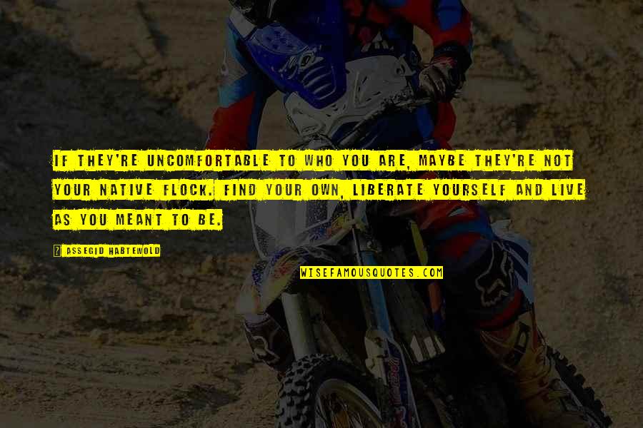 Shoenberger Property Quotes By Assegid Habtewold: If they're uncomfortable to who you are, maybe Shoenberger Property Quotes By Assegid Habtewold: If they're uncomfortable to who you are, maybe