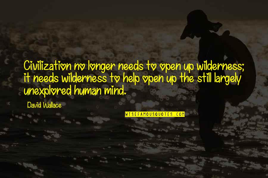 Shoichiro Asada Quotes By David Wallace: Civilization no longer needs to open up wilderness;