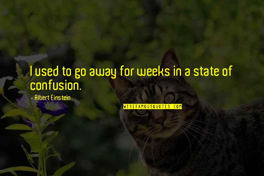 Shokolo Quotes By Albert Einstein: I used to go away for weeks in Shokolo Quotes By Albert Einstein: I used to go away for weeks in