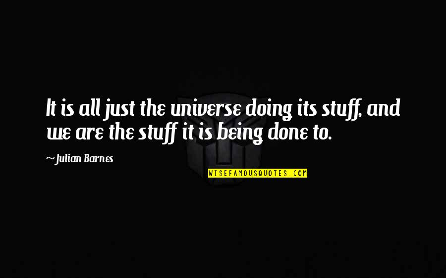 Sholom Quotes By Julian Barnes: It is all just the universe doing its