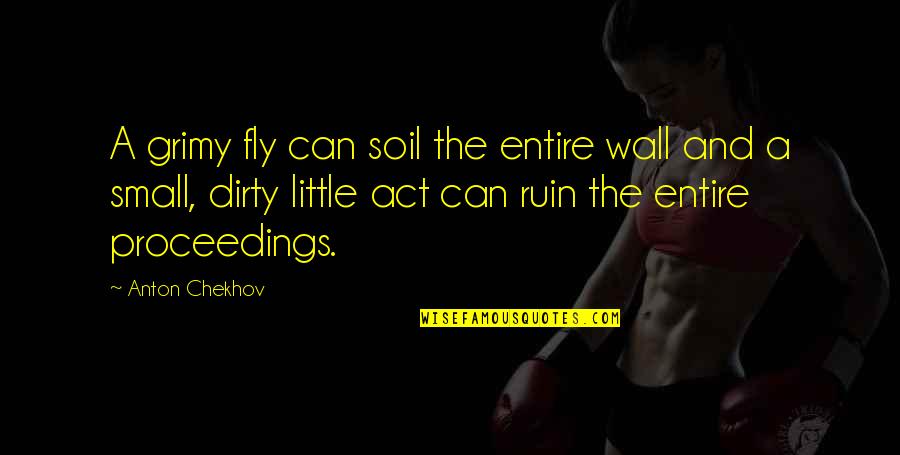 Shonali Singh Quotes By Anton Chekhov: A grimy fly can soil the entire wall