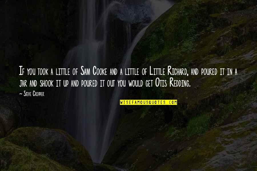 Shook Quotes By Steve Cropper: If you took a little of Sam Cooke Shook Quotes By Steve Cropper: If you took a little of Sam Cooke