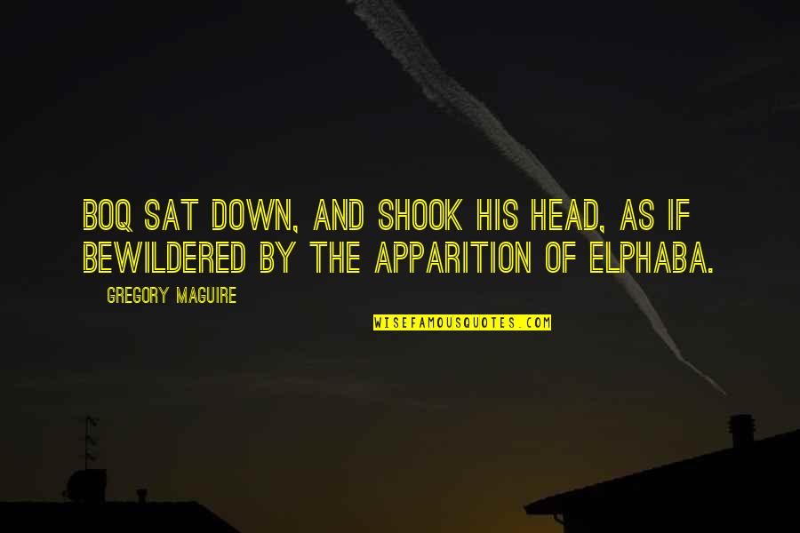 Shook's Quotes By Gregory Maguire: Boq sat down, and shook his head, as