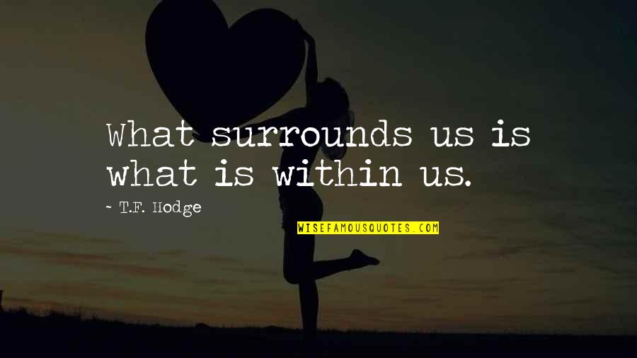 Shoon Fatt Quotes By T.F. Hodge: What surrounds us is what is within us.