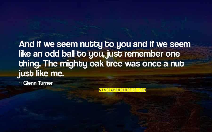 Short And Crisp Love Quotes By Glenn Turner: And if we seem nutty to you and