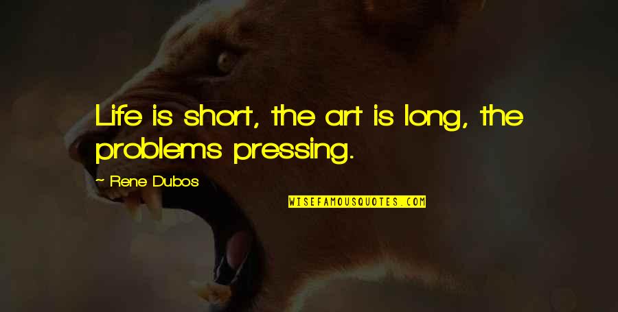 Short Art Quotes By Rene Dubos: Life is short, the art is long, the