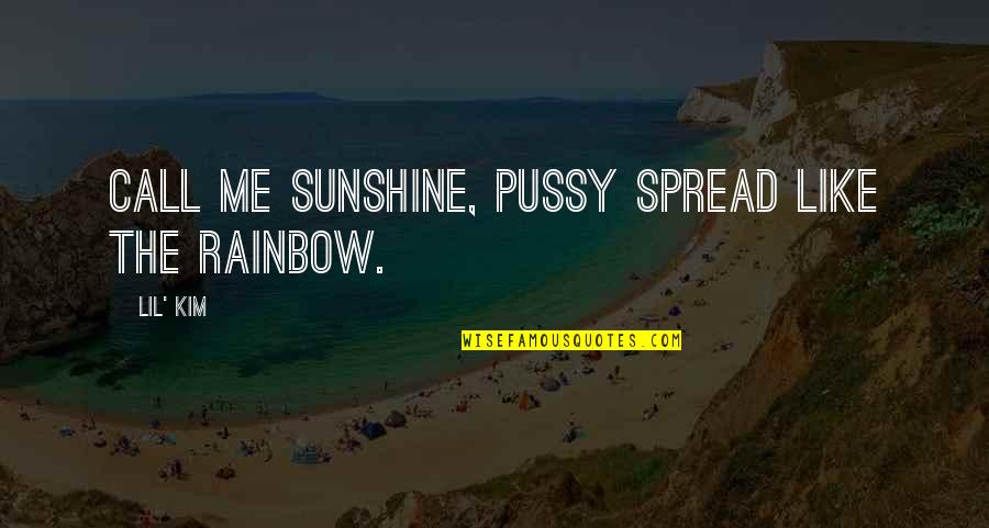 Short Beatles Lyrics Quotes By Lil' Kim: Call me Sunshine, pussy spread like the rainbow.