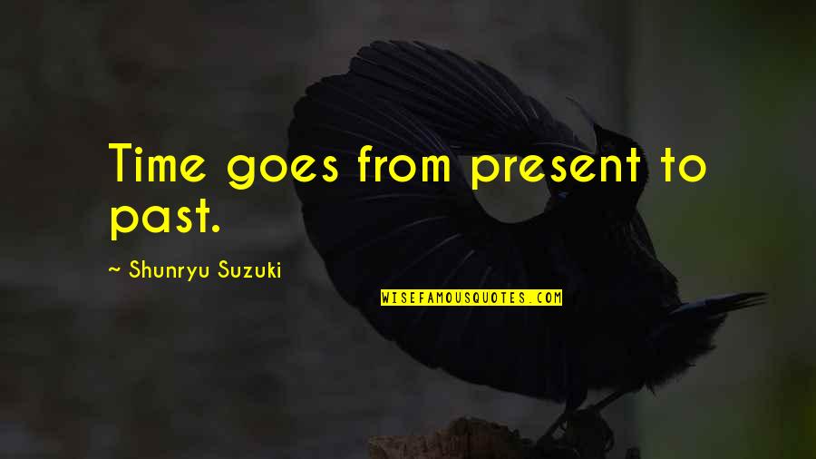 Short But Meaningful Best Friend Quotes By Shunryu Suzuki: Time goes from present to past.