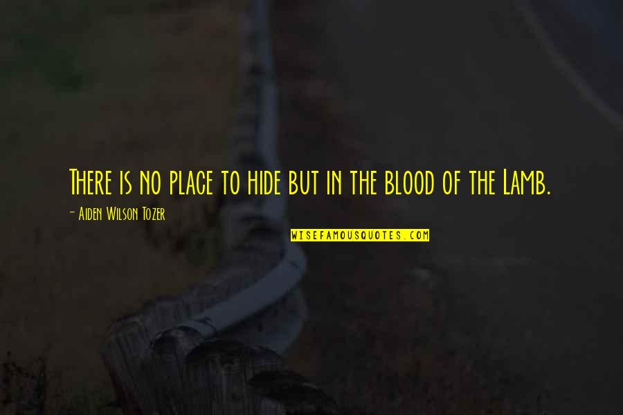 Short But Wise Quotes By Aiden Wilson Tozer: There is no place to hide but in