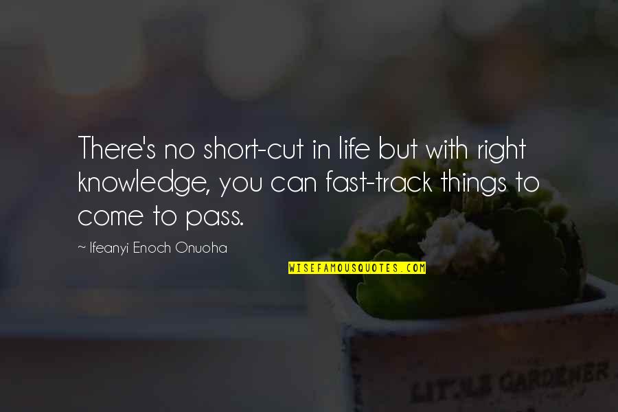 Short Cut Quotes By Ifeanyi Enoch Onuoha: There's no short-cut in life but with right Short Cut Quotes By Ifeanyi Enoch Onuoha: There's no short-cut in life but with right