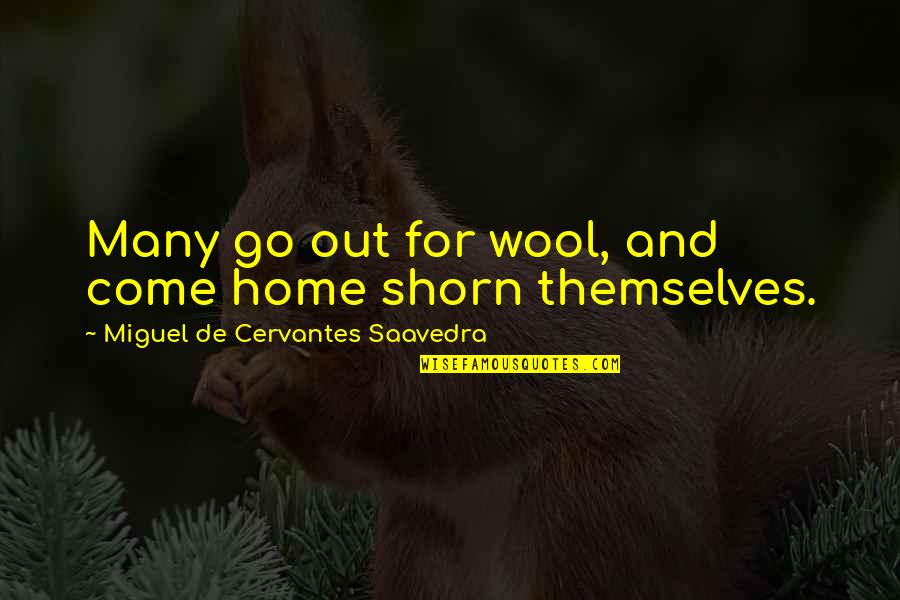 Short Dilemmas Quotes By Miguel De Cervantes Saavedra: Many go out for wool, and come home