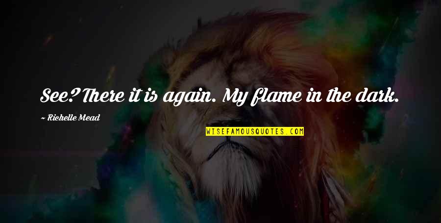 Short Flames Quotes By Richelle Mead: See? There it is again. My flame in