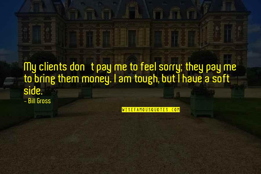 Short Flutes Quotes By Bill Gross: My clients don't pay me to feel sorry; Short Flutes Quotes By Bill Gross: My clients don't pay me to feel sorry;
