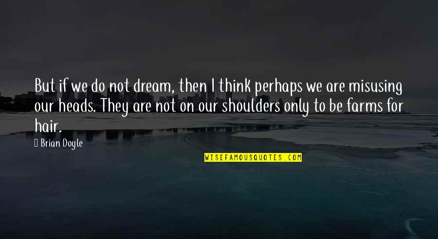 Short Hidden Love Quotes By Brian Doyle: But if we do not dream, then I
