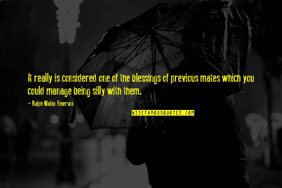 Short Innovation Quotes By Ralph Waldo Emerson: It really is considered one of the blessings