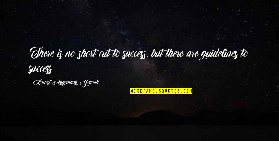 Short Journey Quotes By Ernest Agyemang Yeboah: There is no short cut to success, but
