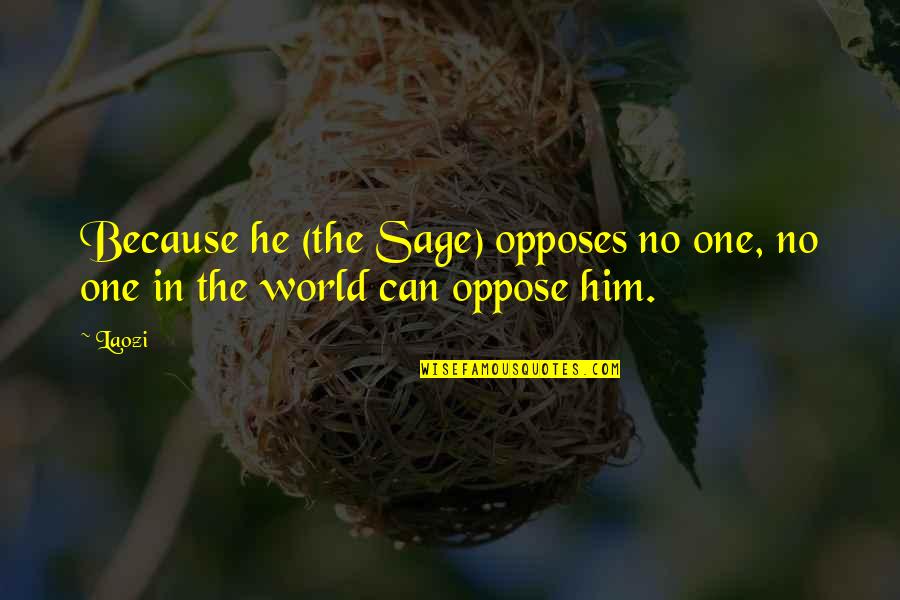 Short Membership Quotes By Laozi: Because he (the Sage) opposes no one, no