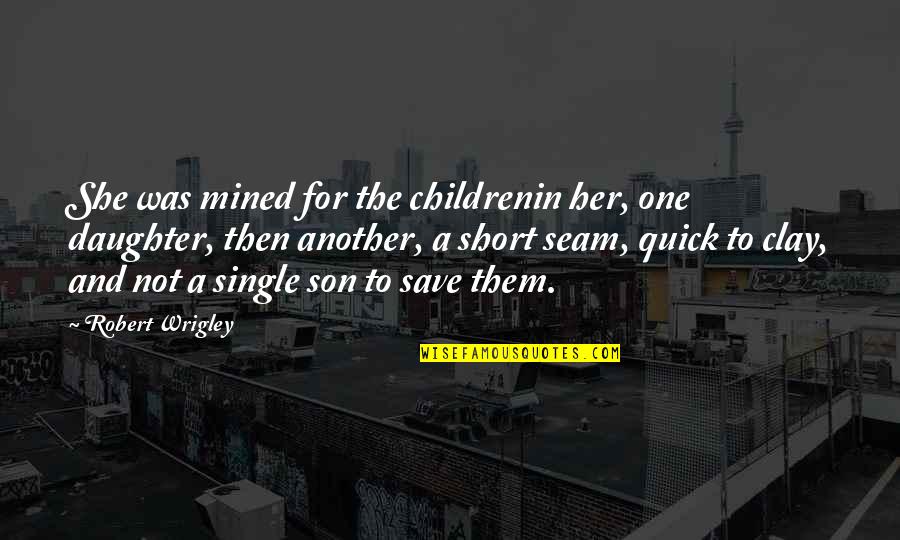 Short Patriarchy Quotes By Robert Wrigley: She was mined for the childrenin her, one Short Patriarchy Quotes By Robert Wrigley: She was mined for the childrenin her, one