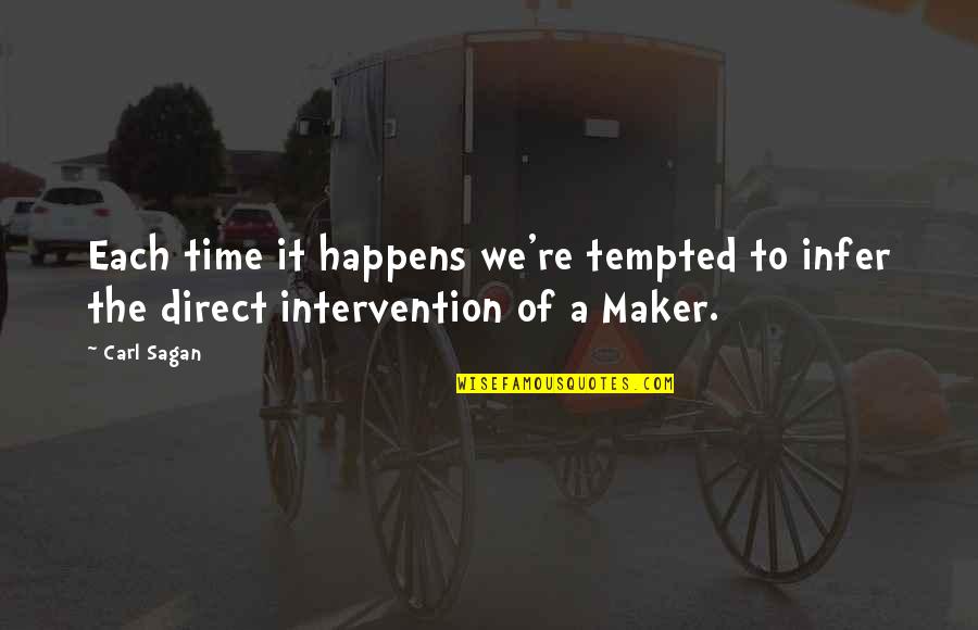 Short Plato Quotes By Carl Sagan: Each time it happens we're tempted to infer