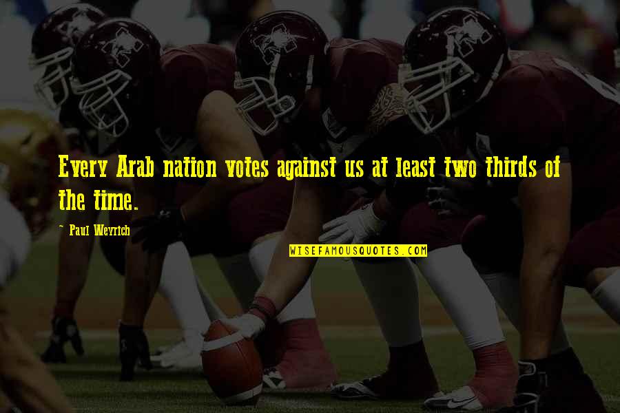 Short Sassy Quotes By Paul Weyrich: Every Arab nation votes against us at least