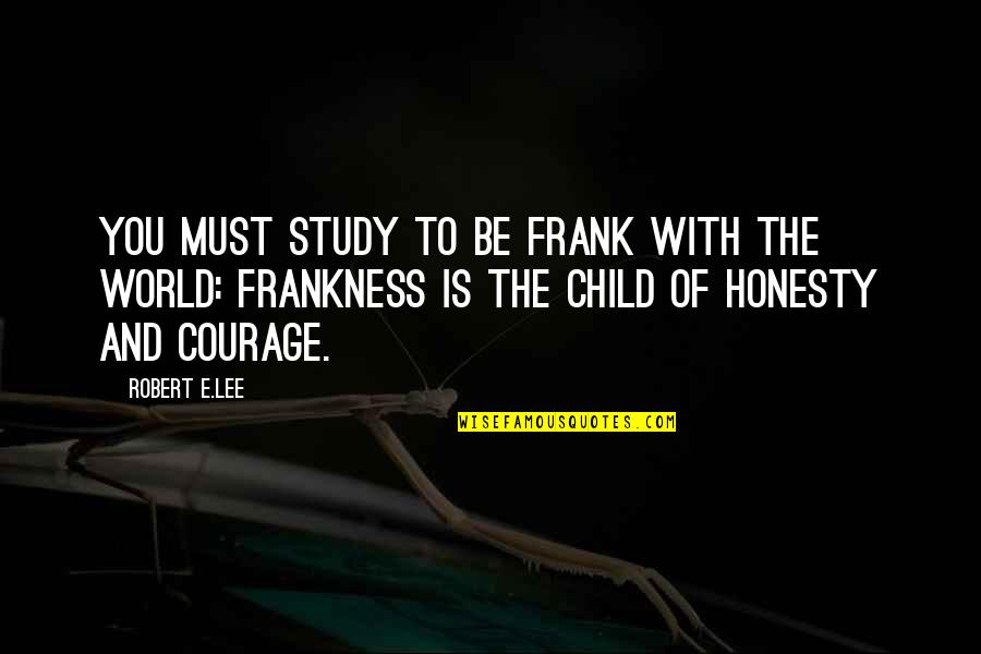 Short Soulful Quotes By Robert E.Lee: You must study to be frank with the