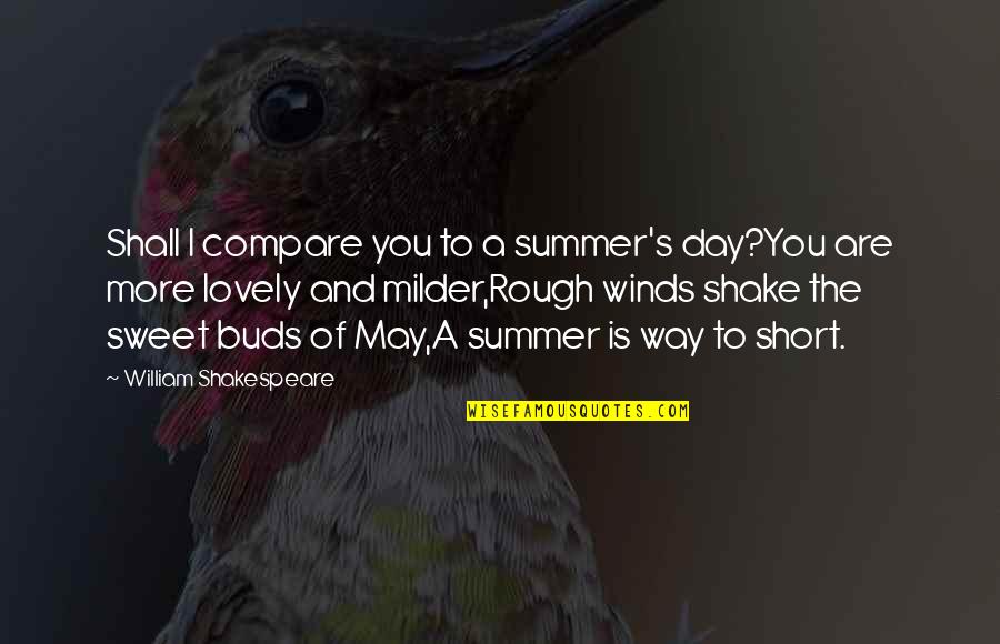 Short Sweet Quotes By William Shakespeare: Shall I compare you to a summer's day?You