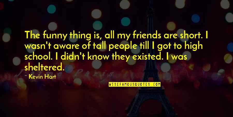 Short Tall Quotes By Kevin Hart: The funny thing is, all my friends are