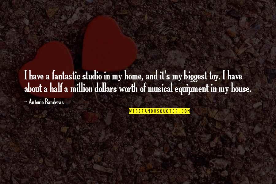 Short Tupac Quotes By Antonio Banderas: I have a fantastic studio in my home, Short Tupac Quotes By Antonio Banderas: I have a fantastic studio in my home,
