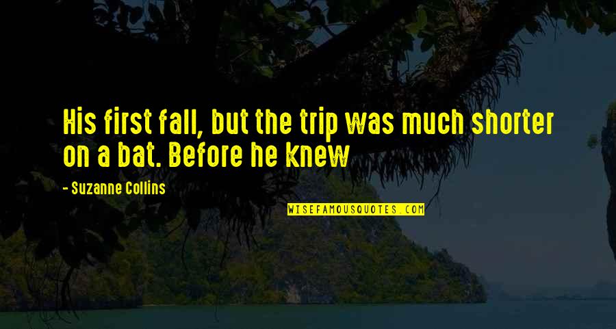 Shorter Quotes By Suzanne Collins: His first fall, but the trip was much Shorter Quotes By Suzanne Collins: His first fall, but the trip was much