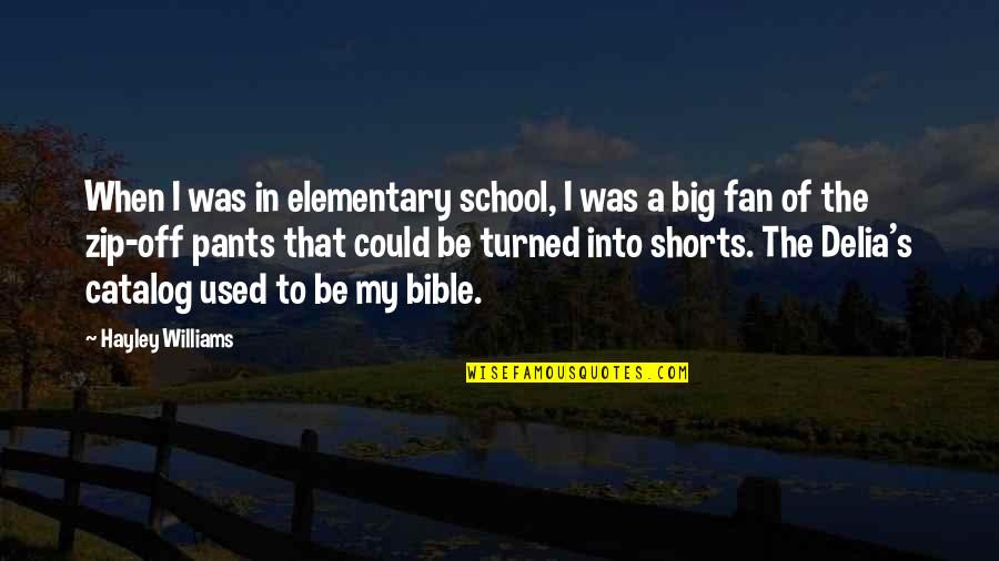 Shorts Quotes By Hayley Williams: When I was in elementary school, I was