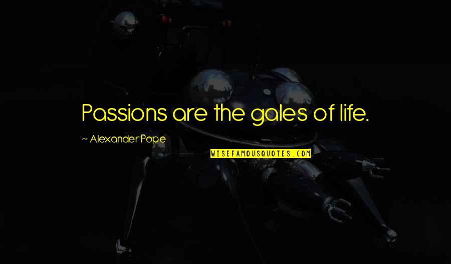 Shotgunned By Dana Quotes By Alexander Pope: Passions are the gales of life.