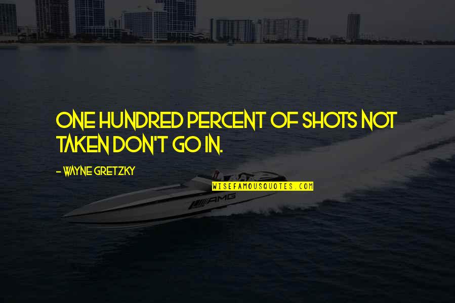 Shots Not Taken Quotes By Wayne Gretzky: One hundred percent of shots not taken don't Shots Not Taken Quotes By Wayne Gretzky: One hundred percent of shots not taken don't