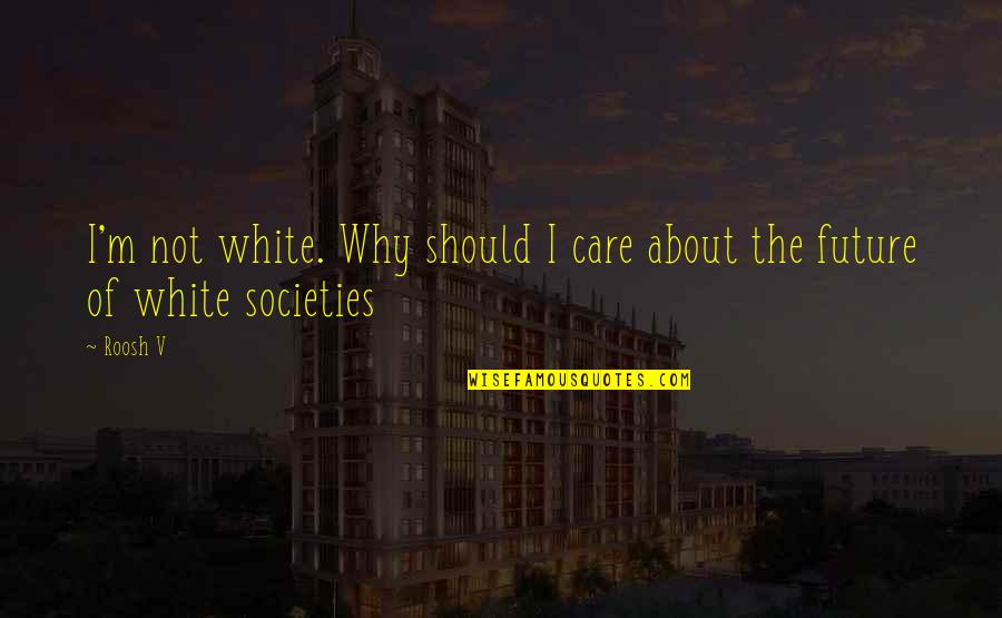 Should I Care Quotes By Roosh V: I'm not white. Why should I care about