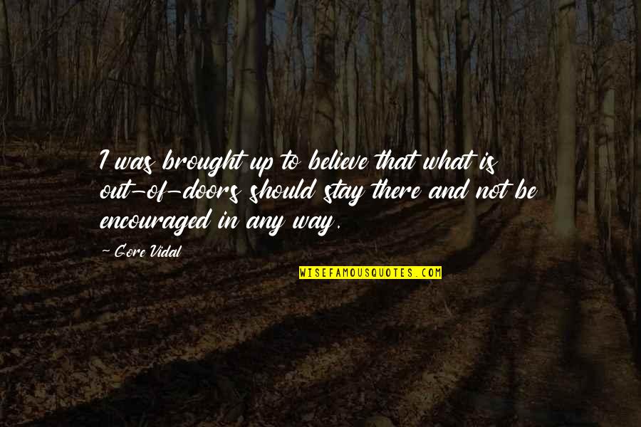 Should I Stay Quotes By Gore Vidal: I was brought up to believe that what